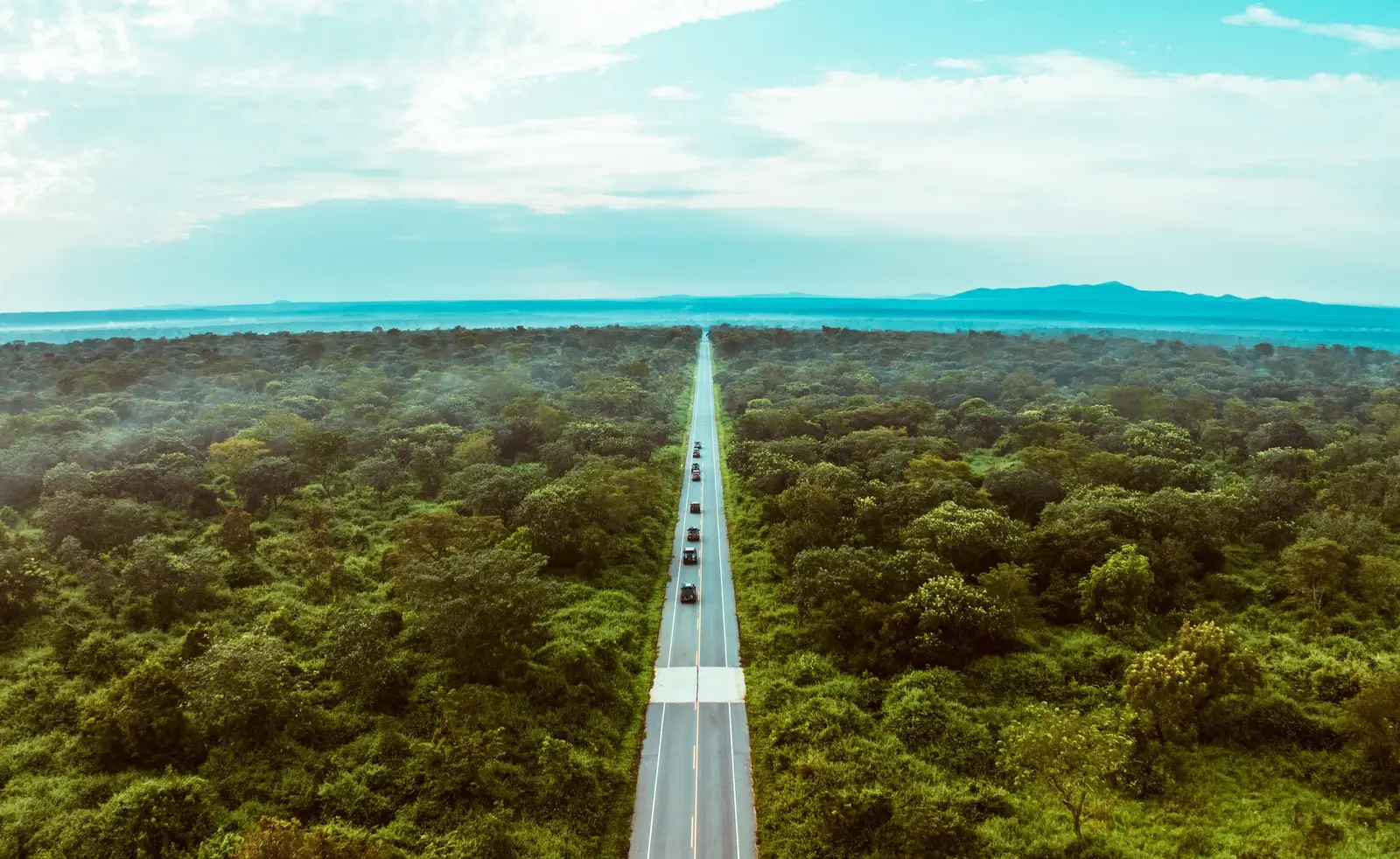 Aerial view of southwestern Uganda